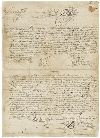(MEXICAN MANUSCRIPTS.) Royal order to reinstate lands to Indians which had been unfairly taken by the Spanish.
